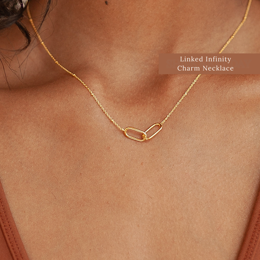 Linked Infinity Charm Necklace