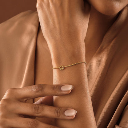 14K Gold Love Knot Bracelet , Couples Bracelets , Friendship Bracelet , Snake Chain Bracelet , Bracelet for Men,Gold Bracelet for Women Gift